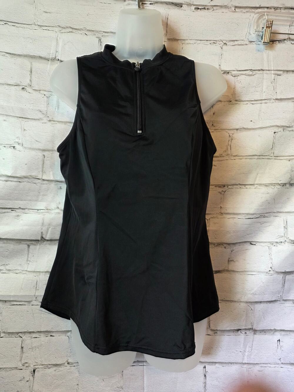 A Shore Fit Tankini Full Back and High Neck Black Size 12